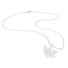 Collier Abeille en or blanc 18 carats et pierre précieuse au choix
