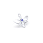 Collier Abeille en or blanc 18 carats et pierre précieuse au choix Saphir bleu Pendentif seul