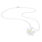 Collier Abeille en or blanc 18 carats et pierre précieuse au choix