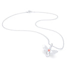 Collier Abeille en or blanc 18 carats et pierre précieuse au choix