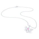 Collier Abeille en or blanc 18 carats et pierre précieuse au choix