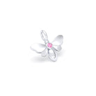 Collier Abeille en or blanc 18 carats et pierre précieuse au choix Saphir rose Pendentif seul