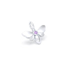 Collier Abeille en or blanc 18 carats et pierre précieuse au choix Saphir violet Pendentif seul