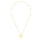 Collier Abeille en or jaune 18 carats et pierre précieuse au choix