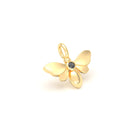 Collier Abeille en or jaune 18 carats et pierre précieuse au choix Diamant noir Pendentif seul