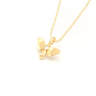 Collier Abeille en or jaune 18 carats et pierre précieuse au choix Diamant Pendentif avec chaîne