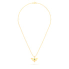 Collier Abeille en or jaune 18 carats et pierre précieuse au choix
