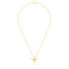 Collier Abeille en or jaune 18 carats et pierre précieuse au choix