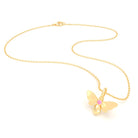 Collier Abeille en or jaune 18 carats et pierre précieuse au choix
