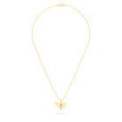 Collier Abeille en or jaune 18 carats et pierre précieuse au choix