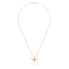 Collier Abeille en or rose 18 carats et pierre précieuse au choix