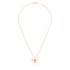 Collier Abeille en or rose 18 carats et pierre précieuse au choix