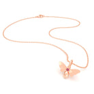 Collier Abeille en or rose 18 carats et pierre précieuse au choix