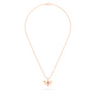Collier Abeille en or rose 18 carats et pierre précieuse au choix