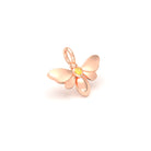 Collier Abeille en or rose 18 carats et pierre précieuse au choix Saphir jaune Pendentif seul
