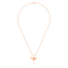 Collier Abeille en or rose 18 carats et pierre précieuse au choix