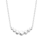 Collier arc de pastilles bombées perlées en argent 925