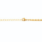 Collier boule lisse sur chaîne torsadée en acier doré