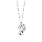 Collier bouquet de zircons poire et navette en argent 925