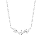 Collier branche de navettes en argent 925 et zircons