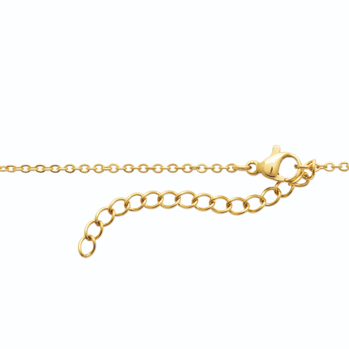 Collier cascade de trois gouttes gravées en acier doré