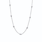 Collier chaîne à olives en argent 925 rhodié 45 cm