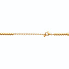 Collier chaîne de billes ras du cou en acier doré