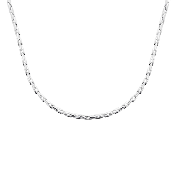 Collier chaîne fine en acier homme 60 cm, autre vue