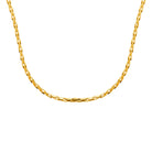 Collier chaîne fine en acier PVD doré homme 60 cm