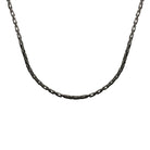 Collier chaîne fine en acier PVD noir homme 60 cm