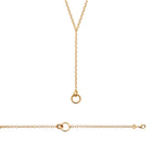Collier chaîne forçat à double anneau en plaqué or homme