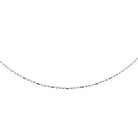 Collier chaîne à fines mailles facettées scintillantes en argent 925