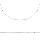 Collier chaîne satellite à billes en argent 925 rhodié 45 cm
