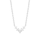 Collier chevron de zircons en argent 925