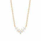 Collier chevron de zircons en plaqué or