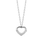 Collier cœur ajouré pavé de zircons en argent 925