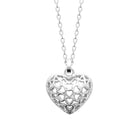 Collier cœur bombé ajouré de petits cœurs en argent 925