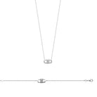 Collier coulant à maillons affrontés en argent 925