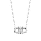 Collier coulant à maillons affrontés en argent 925