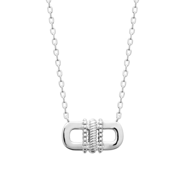 Collier coulant à maillons affrontés en argent 925