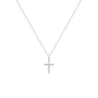 Collier petite croix en perles de métal en argent 925
