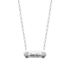 Collier cylindre ciselé gravé du mot Espoir en argent 925