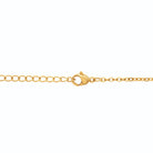 Collier deux anneaux ovales cerclés de perles en acier doré