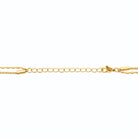 Collier double rang chaîne fine et mailles grain de riz en acier doré