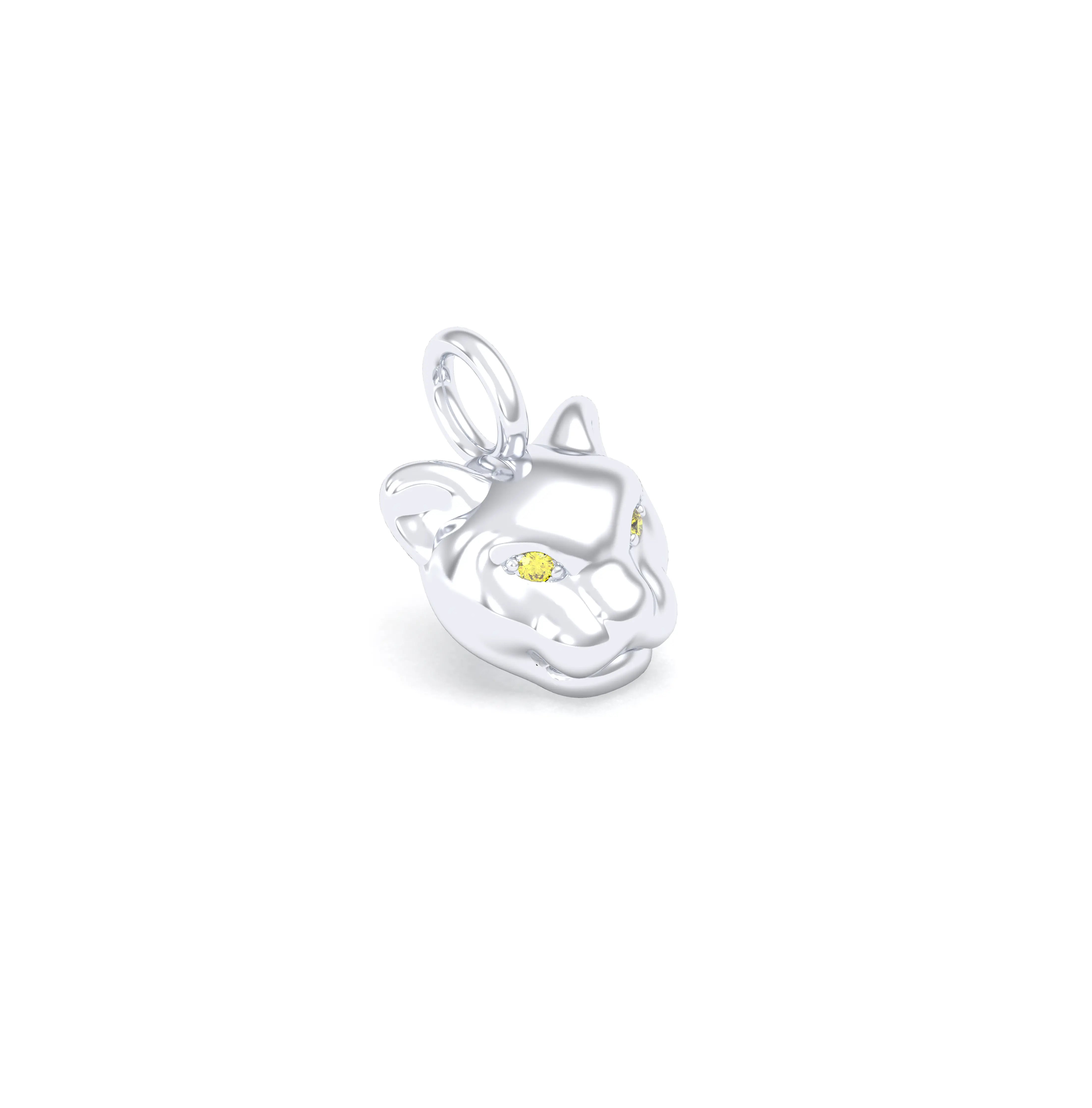 Collier Féline en Argent 950 et Pierres Précieuses