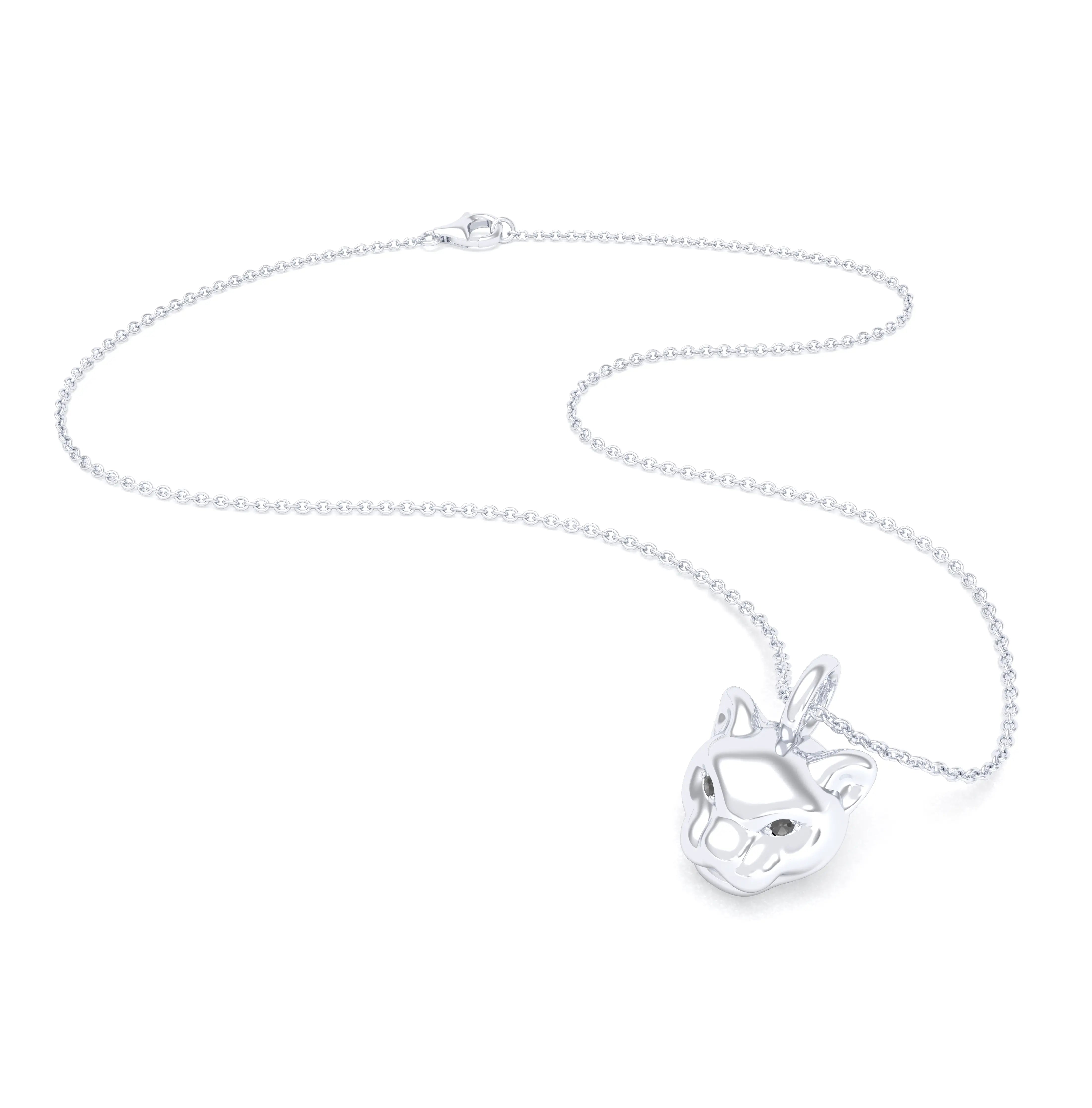 Collier Féline en Argent 950 et Pierres Précieuses