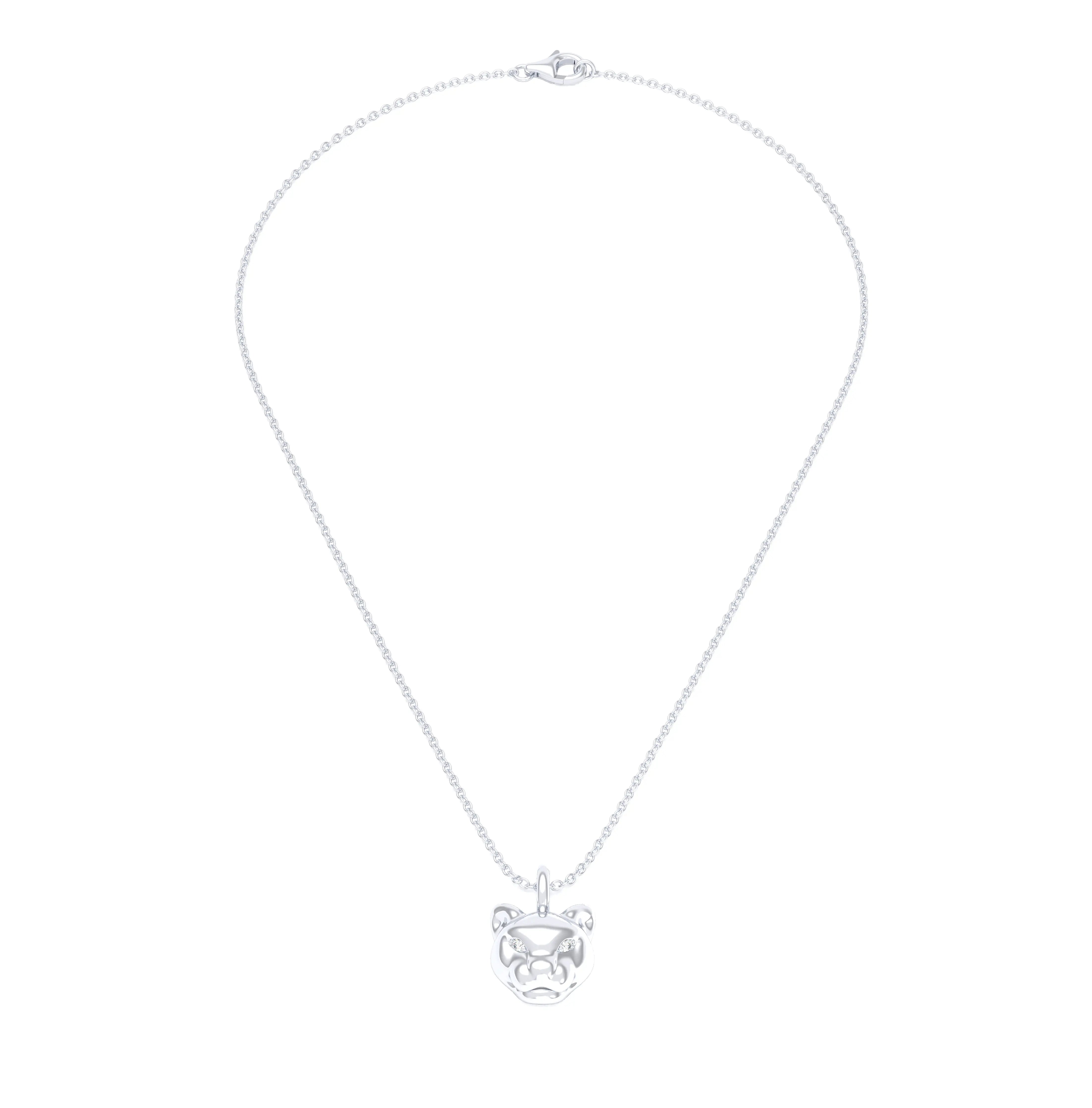 Collier Féline en Argent 950 et Pierres Précieuses