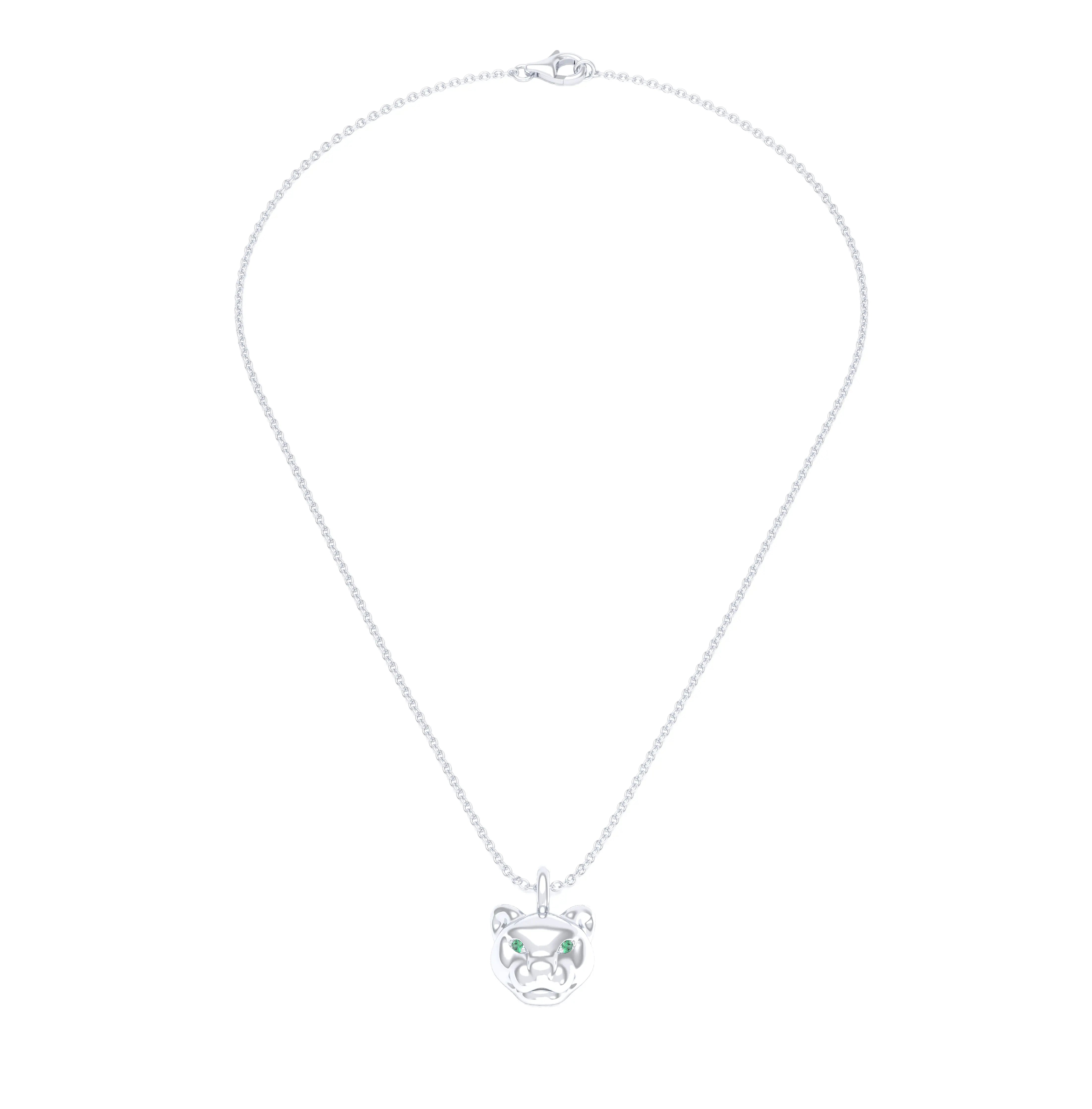 Collier Féline en Argent 950 et Pierres Précieuses