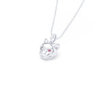 Collier Féline en Argent 950 et Pierres Précieuses Rubis