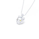 Collier Féline en Argent 950 et Pierres Précieuses Saphir jaune